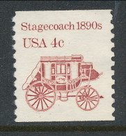 USA 1982 Scott # 1898A. Transportation Issue: Stagecoach 1890s, MNH (**) Block Tagged - Coils & Coil Singles