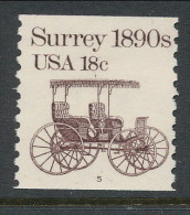 USA 1981 Scott # 1907. Transportation Issue: Surrey 1890s MNH (**). Tagget  P#5 - Rollen (Plaatnummers)