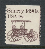 USA 1981 Scott # 1907. Transportation Issue: Surrey 1890s MNH (**). Tagget  P#6 - Roulettes (Numéros De Planches)