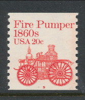 USA 1981 Scott # 1908. Transportation Issue: Fire  Pumper 1860s, MNH (**). Tagget  P#9 - Coils (Plate Numbers)