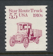 USA 1986 Scott # 2125. Transportation Issue: Star Route Truck 1910s, P# 1, MNH (**). - Roulettes (Numéros De Planches)