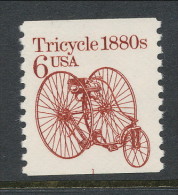 USA 1985 Scott # 2126. Transportation Issue: Tricycle 1880s, P# 1  MNH (**). - Ruedecillas (Números De Placas)