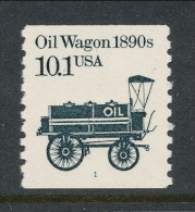 USA 1985 Scott # 2130. Transportation Issue: Oil Wagon 1980s, P# 1 MNH (**). - Rollenmarken (Plattennummern)