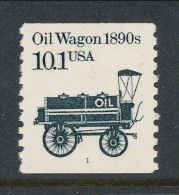 USA 1985 Scott # 2130. Transportation Issue: Oil Wagon 1980s, P# 1 MNH (**). - Coils (Plate Numbers)
