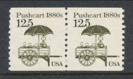 USA 1985 Scott # 2133. Transportation Issue: Pushcart. Pair, MNH (**). - Rollen