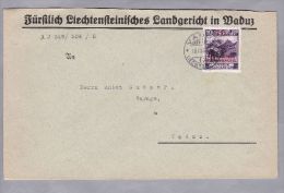 Liechtenstein Dienst 1933-03-18 VADUZ Brief  (ohne Klappe) - Servizio