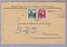 Liechtenstein Dienst 1932-10-03 VADUZ NN-Brief Nach Mauren Mit 5 + 20 Rp. - Service