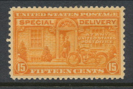 USA 1925 Scott # E13.  Special Delivery Stamp; Motorcycle Delivery, Perf. 11, MH (*) - Special Delivery, Registration & Certified