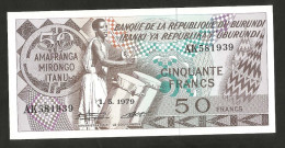 [NC] BURUNDI - BANQUE De La REPUBLIQUE Du BURUNDI - 50 FRANCS (1979) - Burundi