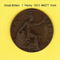 GREAT BRITAIN    1  PENNY  1913  (KM # 810) - D. 1 Penny
