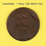 GREAT BRITAIN    1  PENNY  1920  (KM # 810) - D. 1 Penny
