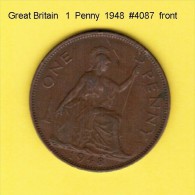 GREAT BRITAIN    1  PENNY  1948  (KM # 845) - D. 1 Penny