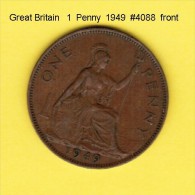 GREAT BRITAIN    1  PENNY  1949  (KM # 869) - D. 1 Penny