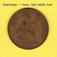 GREAT BRITAIN    1  PENNY  1962  (KM # 897) - D. 1 Penny