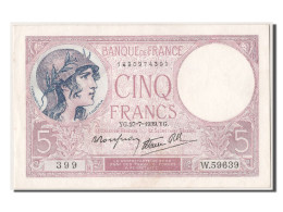 Billet, France, 5 Francs, 5 F 1917-1940 ''Violet'', 1939, 1939-07-27, SUP+ - 5 F 1917-1940 ''Violet''