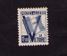 Timbre Neuf, Algérie, Un Seul But La Victoire, Drapeau 1943 - Unused Stamps