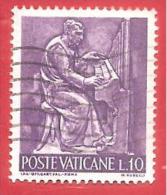 VATICANO USATO - 1966 - Il Lavoro Dell'uomo - Musica - £ 10 - S. 424 - Usati