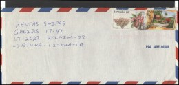 BARBADOS Brief Postal History Envelope Air Mail  BB 012 Flowers Architecture - Barbados (1966-...)