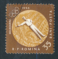 ROUMANIE, JO MELBOURNE 1956 : Timbre, Médaille, Tir - Ete 1956: Melbourne