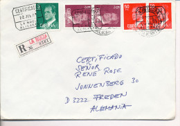 Gelaufener Einschreibebrief (R-letter) Von Spanien Nach Deutschland, 1985 - *) - Used Stamps