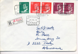 Gelaufener Einschreibebrief (R-letter) Von Spanien Nach Deutschland, 1985 - *) - Usati