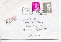 Gelaufener Einschreibebrief (R-letter) Von Spanien Nach Deutschland, 1985 - *) - Usati
