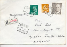 Gelaufener Einschreibebrief (R-letter) Von Spanien Nach Deutschland, 1985 - *) - Used Stamps