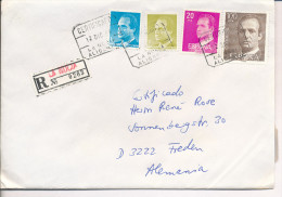 Gelaufener Einschreibebrief (R-letter) Von Spanien Nach Deutschland, 1986 - *) - Used Stamps