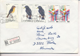 Gelaufener Einschreibebrief (R-letter) Von Spanien Nach Deutschland, 1986 - *) - Used Stamps