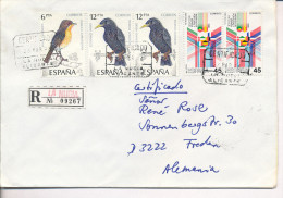 Gelaufener Einschreibebrief (R-letter) Von Spanien Nach Deutschland, 1986 - *) - Used Stamps