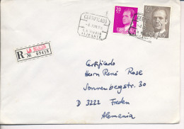 Gelaufener Einschreibebrief (R-letter) Von Spanien Nach Deutschland, 1986 - *) - Used Stamps