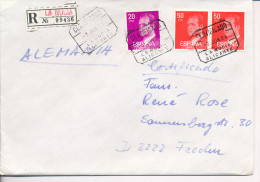 Gelaufener Einschreibebrief (R-letter) Von Spanien Nach Deutschland, 1986 - *) - Gebraucht