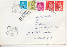 Gelaufener Einschreibebrief (R-letter) Von Spanien Nach Deutschland, 1987 - *) - Used Stamps