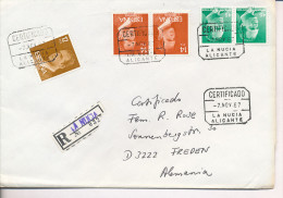 Gelaufener Einschreibebrief (R-letter) Von Spanien Nach Deutschland, 1987 - *) - Used Stamps