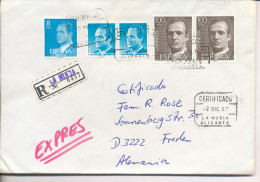 Gelaufener Einschreibebrief (R-letter) Von Spanien Nach Deutschland, 1987 - *) - Used Stamps