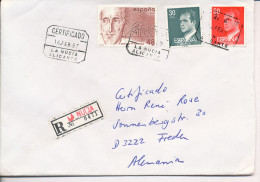 Gelaufener Einschreibebrief (R-letter) Von Spanien Nach Deutschland, 1987 - *) - Used Stamps