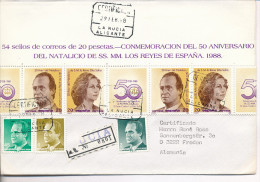 Gelaufener Einschreibebrief (R-letter) Von Spanien Nach Deutschland, 1987 - *) - Used Stamps