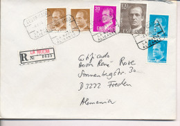 Gelaufener Einschreibebrief (R-letter) Von Spanien Nach Deutschland, 1987 - *) - Usados