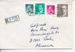 Gelaufener Einschreibebrief (R-letter) Von Spanien Nach Deutschland, 1987 - *) - Gebraucht