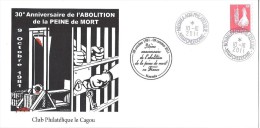 10274  30é ANNIVERSAIRE De L'ABOLITION De La PEINE De MORT - 10/10/2011 - Storia Postale