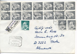 Gelaufener Einschreibebrief (R-letter) Von Spanien Nach Deutschland, 1988 - *) - Usados