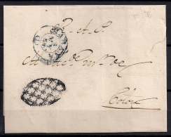 1858, CUBA, ENVUELTA CIRCULADA ENTRE LA HABANA Y COLÓN,  PARRILLA COLONIAL - Prephilately