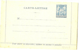 LBL5 - FRANCE EP CL SAGE 15c CARTON GRIS PIQUAGE B  NEUVE - Cartes-lettres