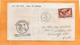 Cole To Kenora  Canada 1935 Air Mail Cover Mailed - Eerste Vluchten
