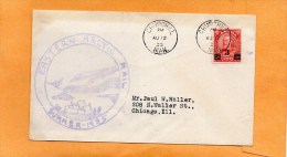 Eastern Artic Mail Canada 1935 Air Mail Cover Mailed From Churchhill Man - Eerste Vluchten
