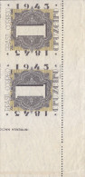 G)1943 BRAZIL, IMPERFORATED VERTICALLY, NUMERAL OF VALUE AP 14, SC. C50 ,  1 CR PAIR, DOBLE IMPRESSION, MNH - Ongebruikt