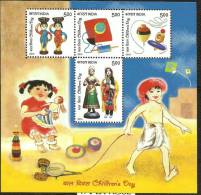 INDIA, 2010 LOT Of 10 Miniature Sheets, Childrens Day,  10  Miniature Sheets,  MNH, (**) - Neufs