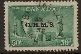 CANADA 1949 50c Oil Wells OHMS SG O177 U WL182 - Overprinted