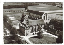 CPSM PONTIGNY (Yonne) - En Avion Au-dessus De.....L'abbaye - Pontigny