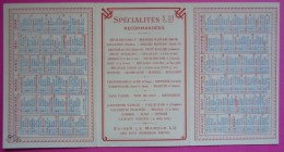 PUB LU - Prototype - Calendrier  - ECOLIER  1925 à 3 Volets Complet - Kleinformat : 1921-40